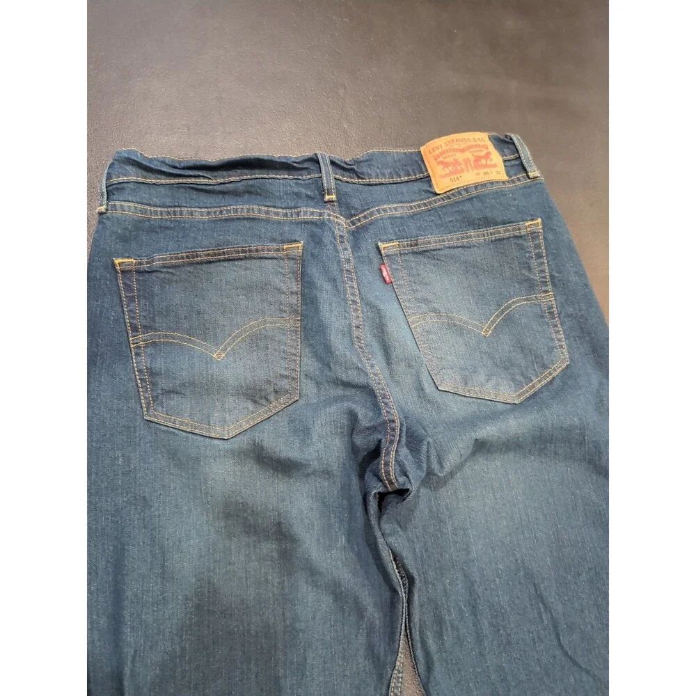 Levi's 514 Blue Jeans Men's 36x32 Medium Wash Straight EUC